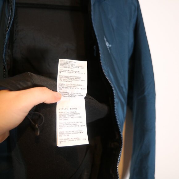 Arc'teryx Womens Atom Hoody Jacket Small Midnight Frost Blue Lightweight Hiking - Picture 10 of 10